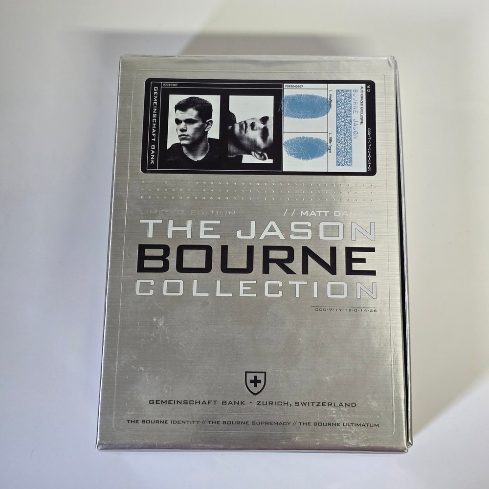 The Jason Bourne Collection DVD 2007 Action Thriller Limited Edition 4-Disc Set